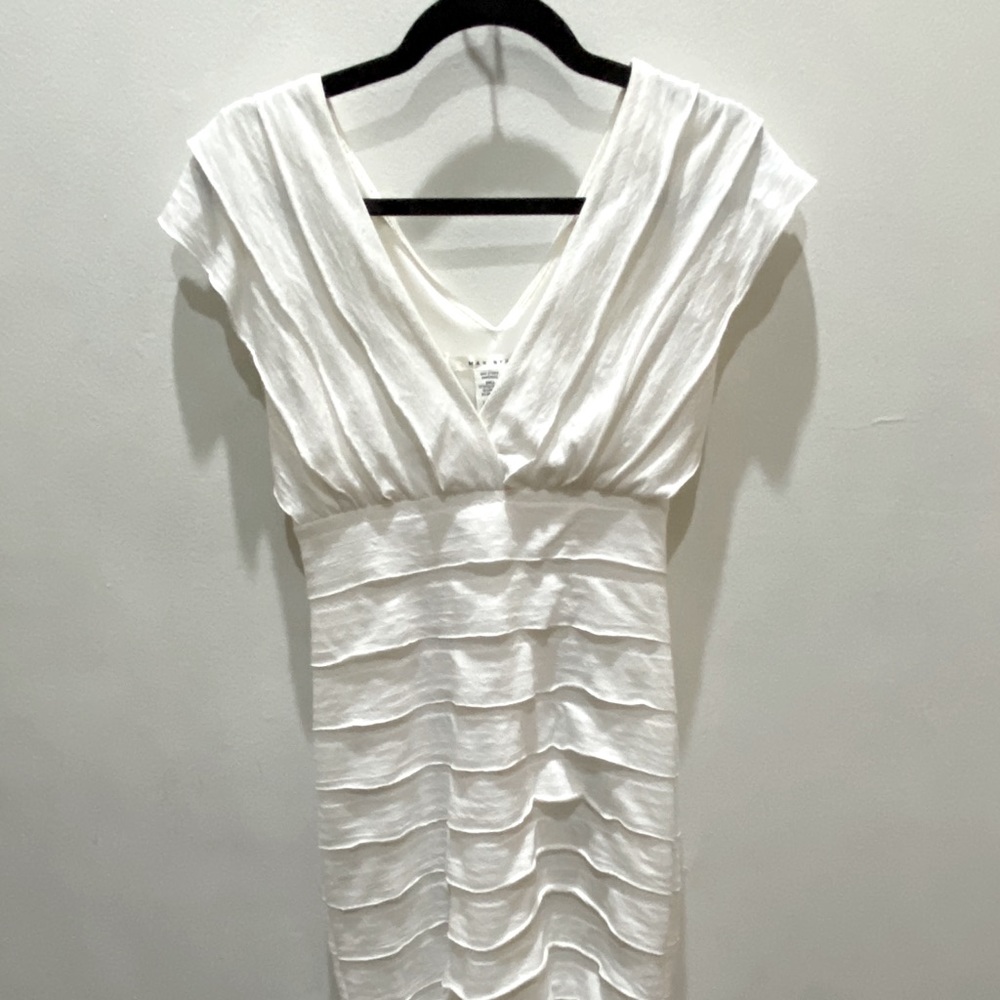 Max Studio White Midi Dress